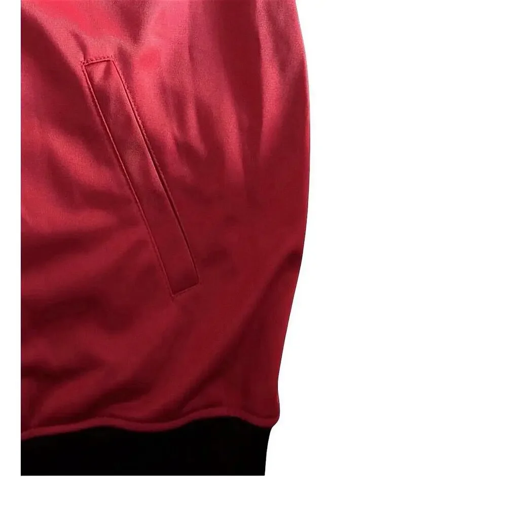 U.S POLO Assn. Track Jacket‎ Mens Red Black Athletic Full Zip Sporty Casual